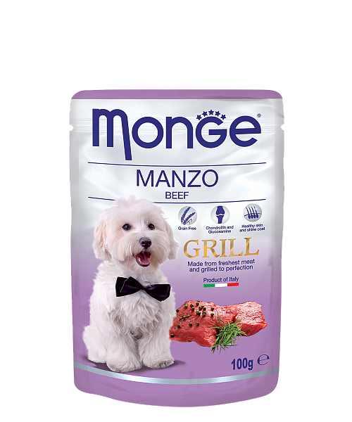 Monge DOG Grill Паучи для собак говядина, 100 гр