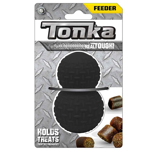 TONKA 6148 Игрушка-дозатор для лакомств рифленый 8 мм, черный, 8,9 см
