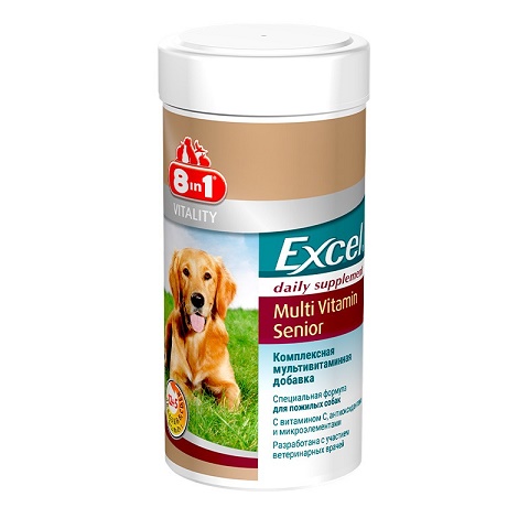 8in1 Excel Multi Vitamin Senior Мультивитамины для пожилых собак, 70 таб.