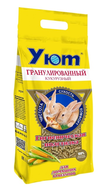 УЮТ ОПИЛКИ пресованные гранулированные, кукурузные, 1,6 кг