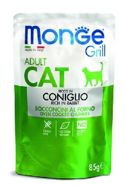 Monge CAT Grill Pouch  Паучи д/кошек итальянский кролик, 85 гр