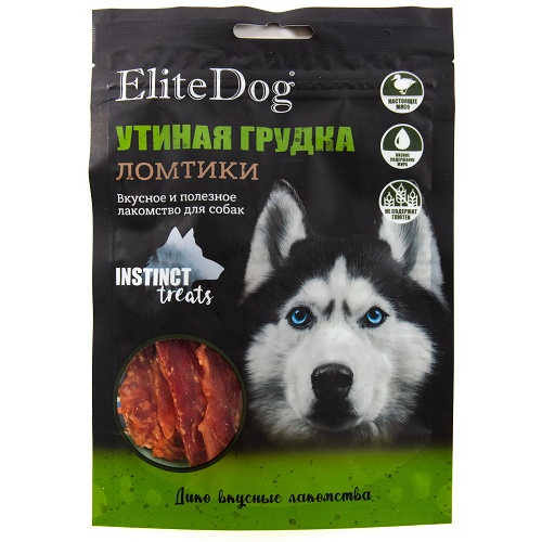 ELITEDOG Утиная грудка, лакомство для собак, 100 гр