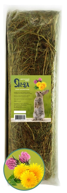 SNAX Сено АРОМАТНОЕ, цветочный микс, 600 гр.*20 л