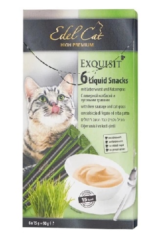 EDEL CAT Лакомство для кошек Крем-суп "Ливер+травы", 1 шт.