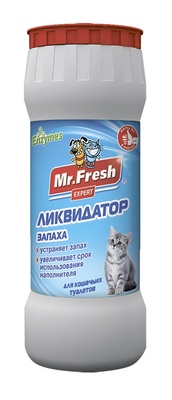 MR.FRESH EXPERT F401 2в1 Ликвидатор запаха кошачьих туалетов ( порошок), 500 гр