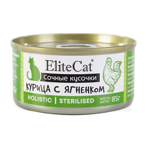 ELITECAT Консервы для кошек Курица с ягненком, 85 гр