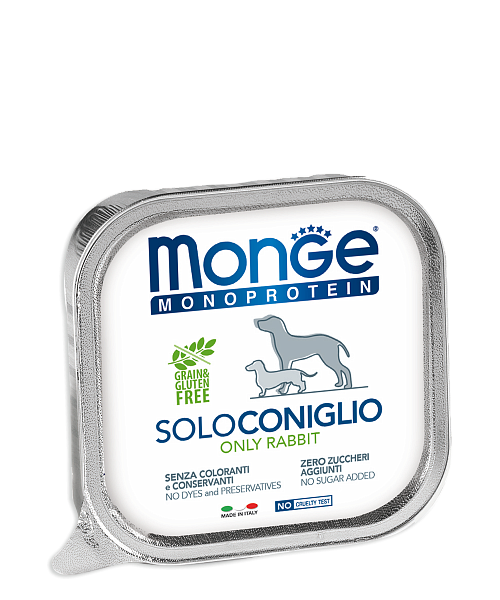 Monge DOG Monoprotein SOLO Паштет д/собак из кролика, 150 гр