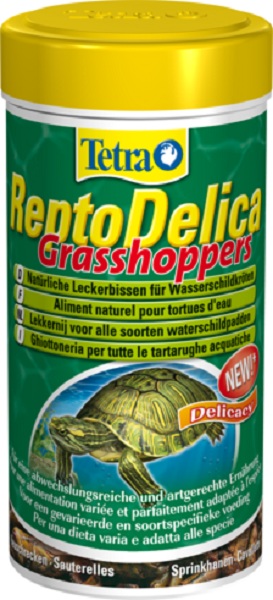 TETRA ReptoDelica Grasshopers Лакомство для водных черепах (кузнечики), 250 мл