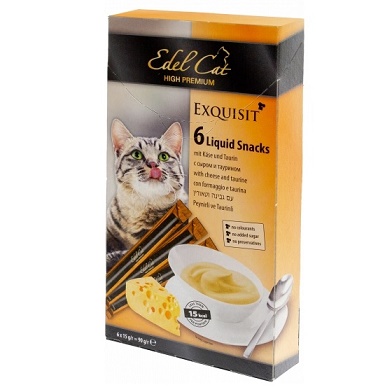EDEL CAT Лакомство для кошек Крем-суп "Сыр+таурин", 1 шт.