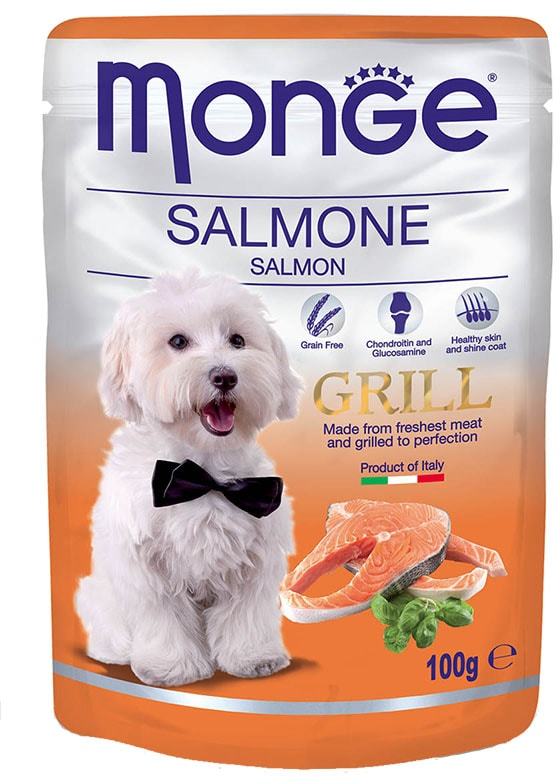 Monge DOG Grill Паучи для собак лосось, 100 гр