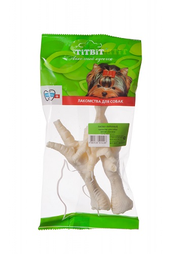 TITBIT ЛАПКИ КУРИНЫЕ - мягкая упаковка, 45 гр (000298)