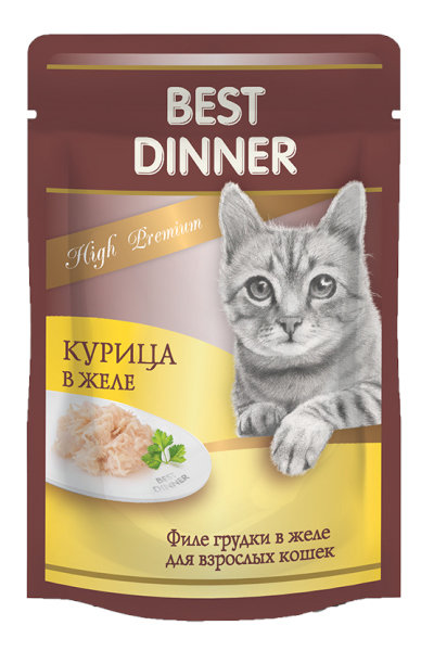 Best Dinner "High Premium", Курица в желе , пауч, 85 гр