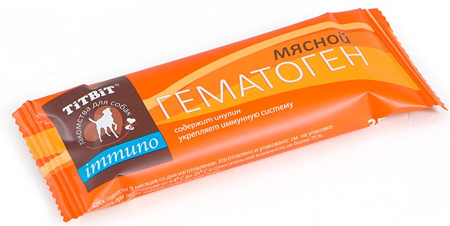 TITBIT Гематоген Immuno мясной, 35 гр