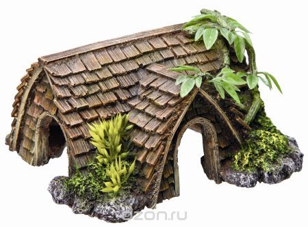 Декорация ХИЖИНА 15*14*8см, пластик