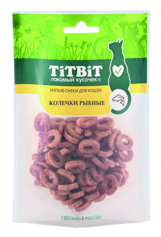 TITBIT РЫБНЫЕ КОЛЕЧКИ, для кошек 40 гр.