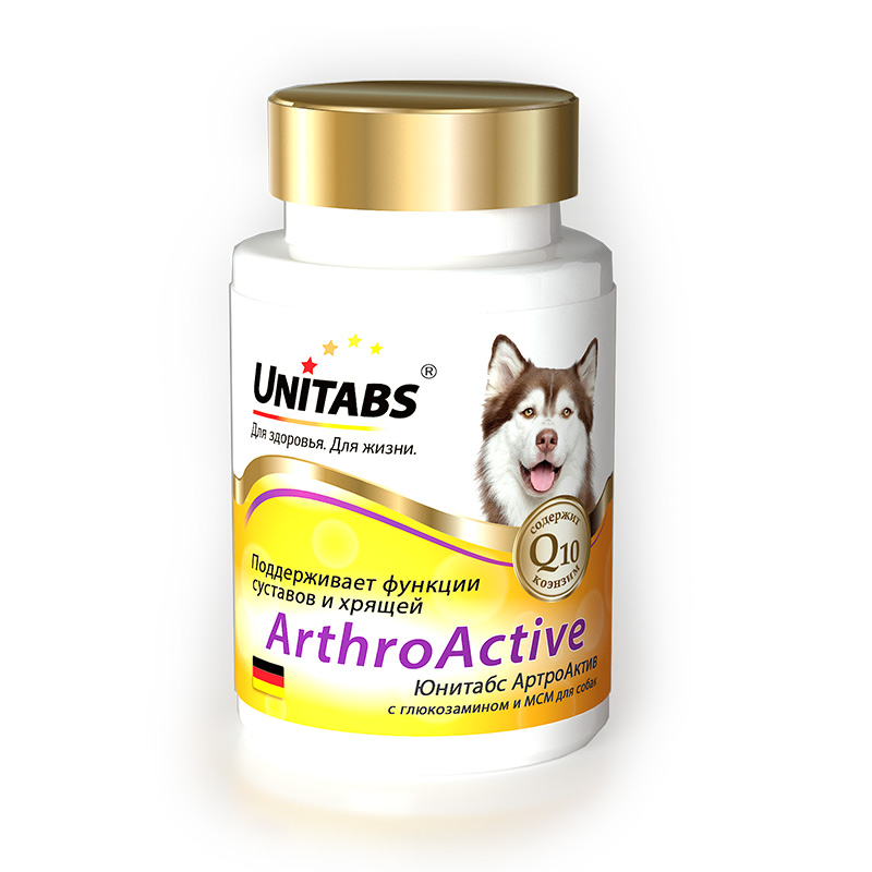 Unitabs ArthroActive для собак при болезнях суставов, 100 табл.