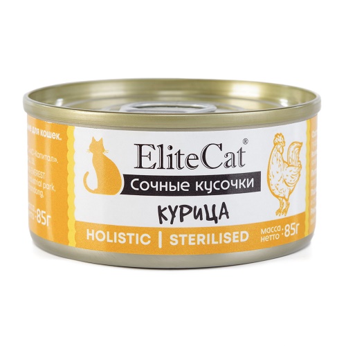 ELITECAT Консервы для кошек Курица, 85 гр