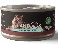 Landor  Консервы д/кошек Тунец с лососем, 70 гр
