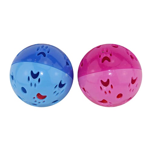 DOGMAN Мячик для кошек звенящий пластиковый, 2 шт, 5 см