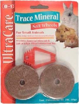 8 IN 1 Salt Wheels Trace Mineral Солевые колесики с минералами для грызунов, 2*85 гр.