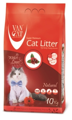 VAN CAT Наполнитель комкующийся, бентонит, белый