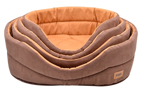 ЗООЭКСПРЕСС Лежанка Classic с искусственная замша, коричневая