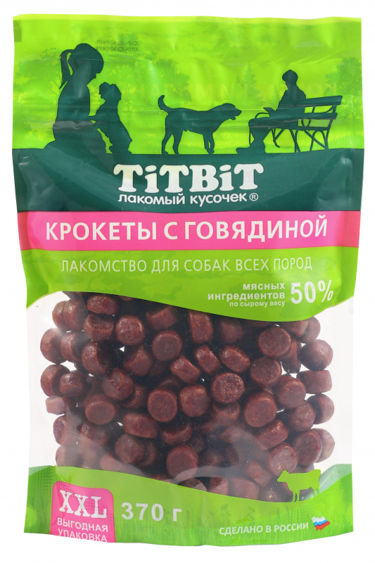 TITBIT Крокеты с говядиной XXL, 370 гр