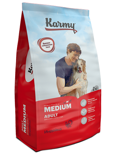 KARMY Dog Medium Adult , Индейка
