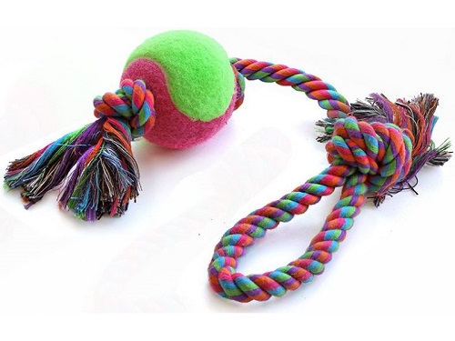 TRIOL BW157 Фигура из цельно-резинового мяча и цветной веревки с узлами, 6 см