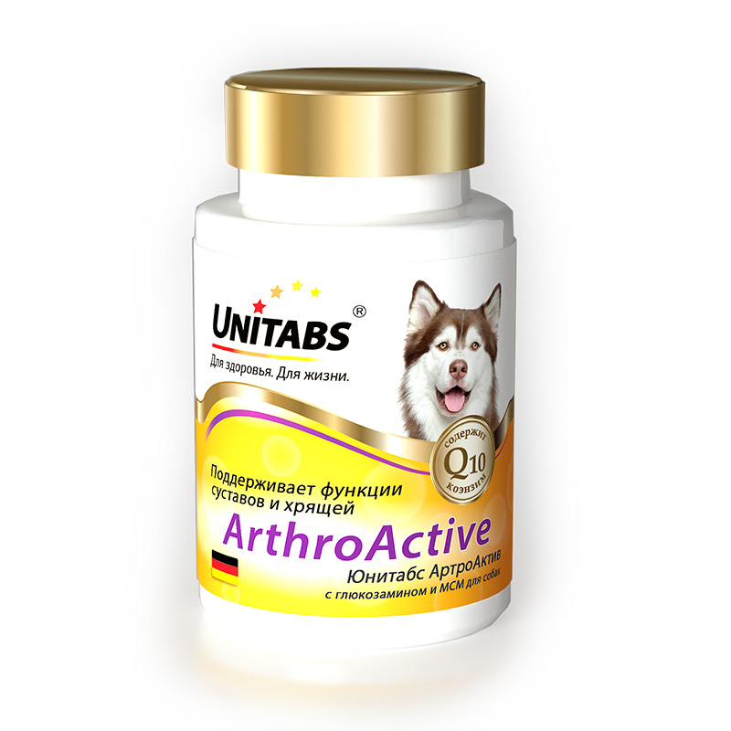 Unitabs ArthroActive для собак при болезнях суставов, 200 табл.