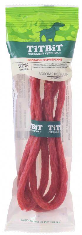 TITBIT Колбаски Фермерские для собак, 50 гр