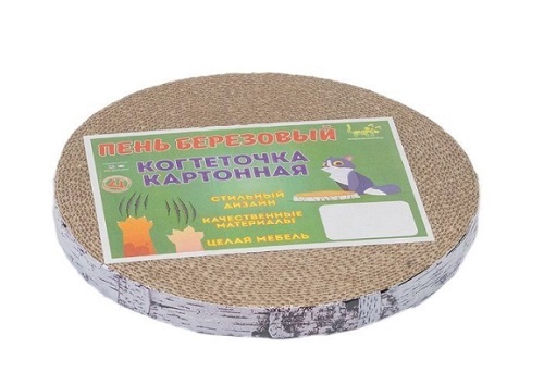 ДАРЭЛЛ Когтеточка гофрокартонная "Пень Березовый", с пропиткой, выстой 25 мм