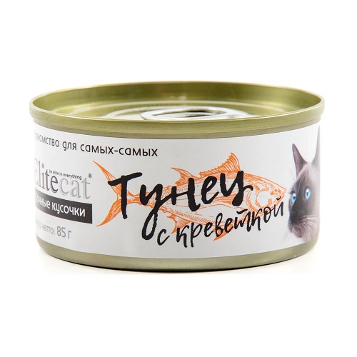 ELITECAT Консервы для кошек Тунец с креветкой, 85 гр