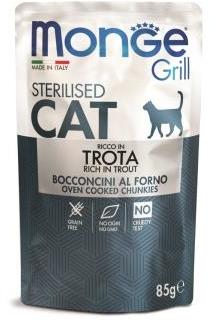 Monge CAT Grill Pouch  Паучи д/стерилизованных кошек, итальянская форель, 85 гр
