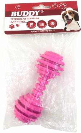 BUDDY ГАНТЕЛЬ-РЕБРИСТАЯ  резина, 12,5 см, С037