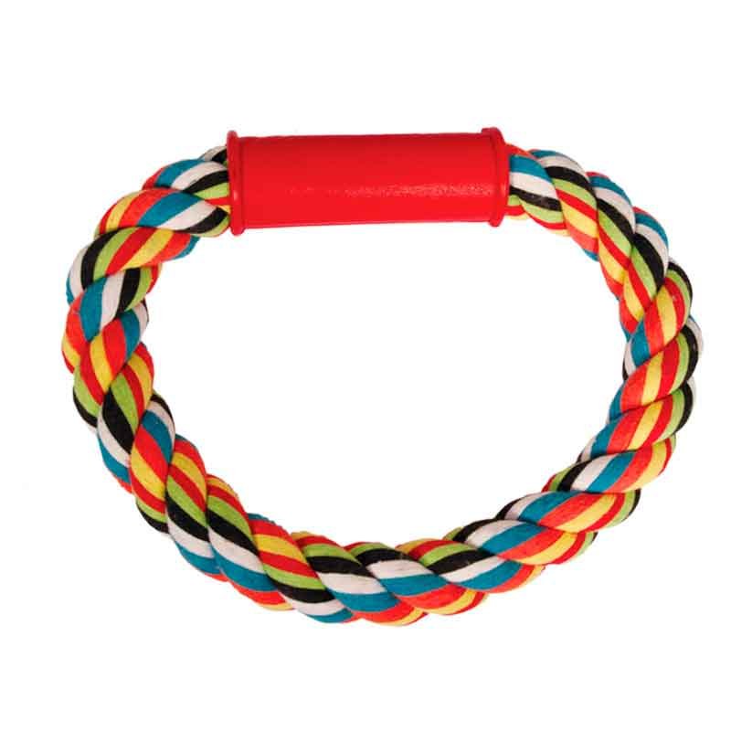 TRIOL 0119XJ Веревка цветная "круг" с ручкой, 25 см (250 - 260 гр.)
