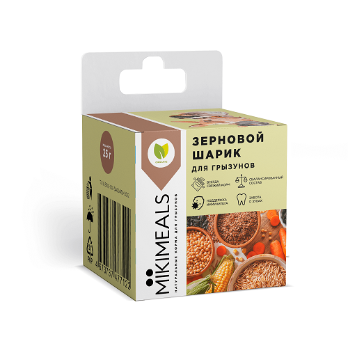 МИКИМИЛЗ Лакомство для грызунов Шарик зерновой, 25 гр