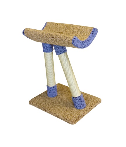 ПУШОК Когтеточка ковролиновая с косой ножкой