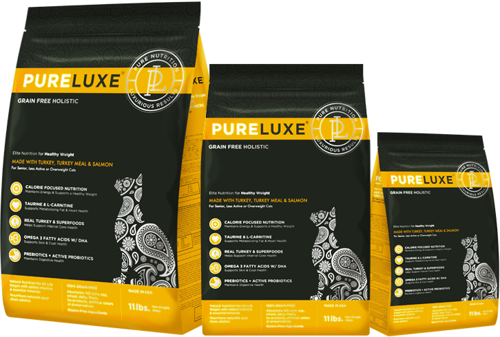 PURELUXE для домашних кошек с лососем и горошком