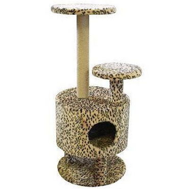 ПУШОК Домик круглый со ступенькой на подставке