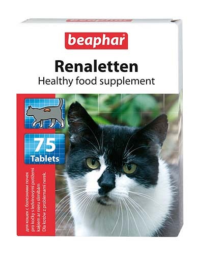 BEAPHAR Renaletten Витамины для кошек с почечными проблемами, 75 шт.