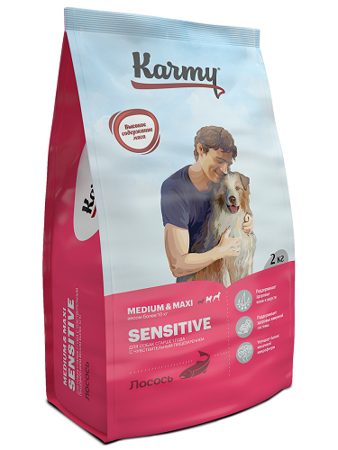 KARMY Dog Sensitive Medium/Maxi, Лосось