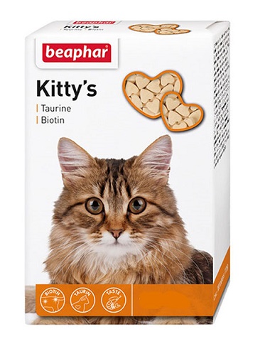 BEAPHAR Kitty's Taurine + Biotin Комплекс витаминов для кошек с таурином и биотином