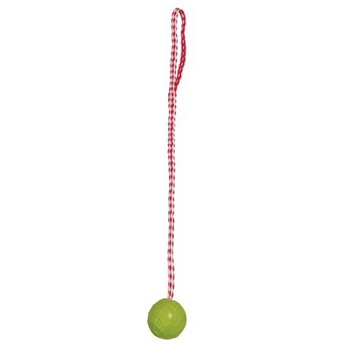 TRIOL BW043 Мяч из цельной резины с узором с цветной веревочной ручкой, 5*50 см