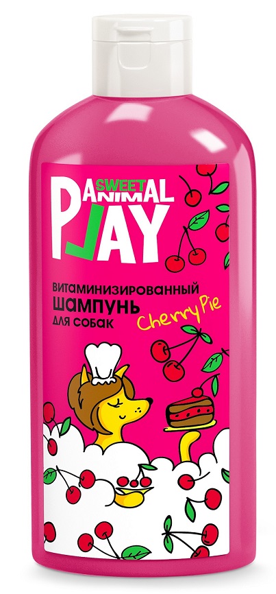 Animal Play Шампунь д/ собак витаминизированный Вишневый пай 300 мл