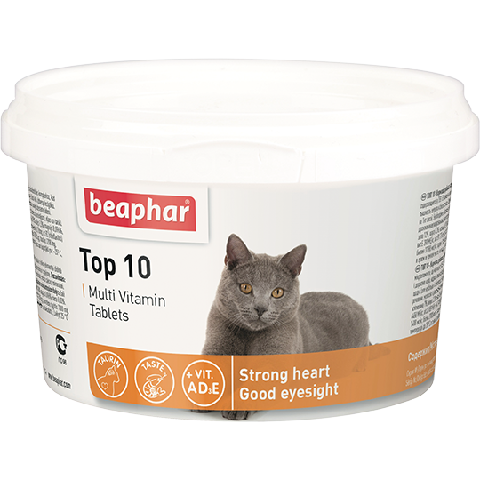 BEAPHAR TOP 10 CAT  Комплекс витаминов для кошек, 180 шт.