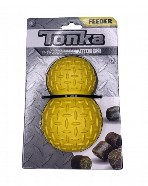 TONKA 6169 Игрушка-дозатор для лакомств рифленый 10 мм, желтый, 12,7 см