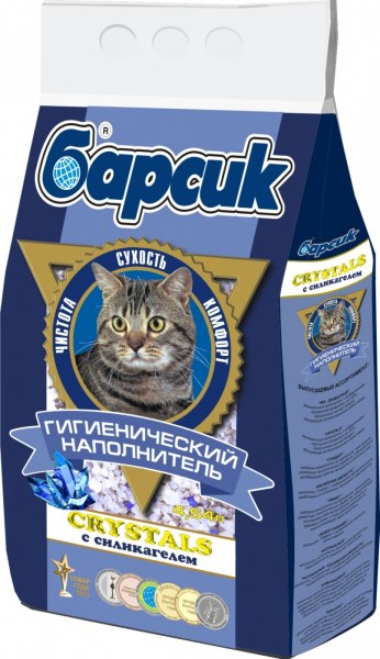 БАРСИК CRYSTALS Наполнитель c силикагелем, 4,54л