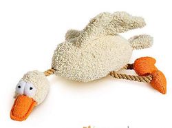 Gigwi 75037 Игрушка для собак Утка с пищалкой/ткань