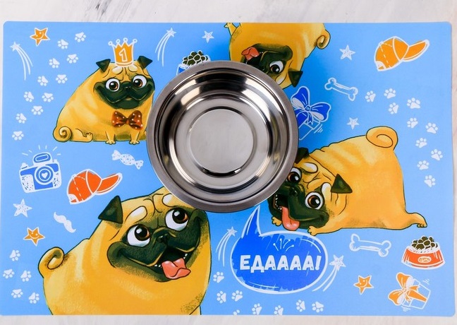 4087865 Коврик под миску "Еда" 43*28 см